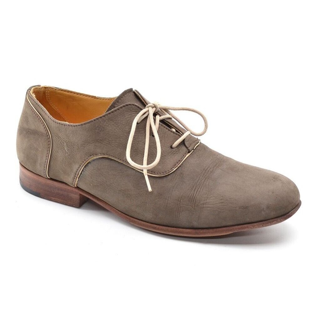 Esquivel Handmade in California Tan Leather Oxfords 8.5